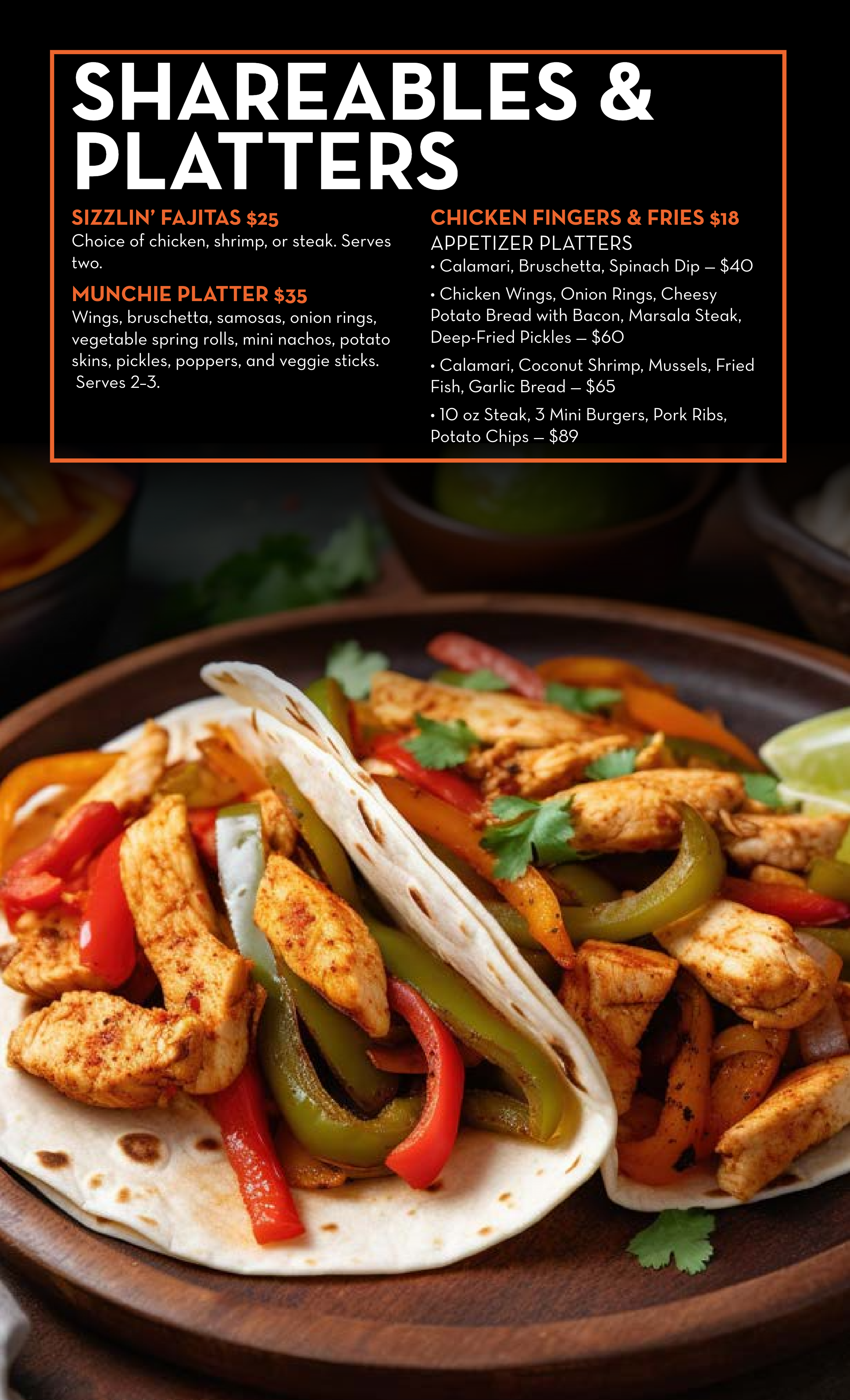 The Box Wings Lunch and Dinner Menu Page 4