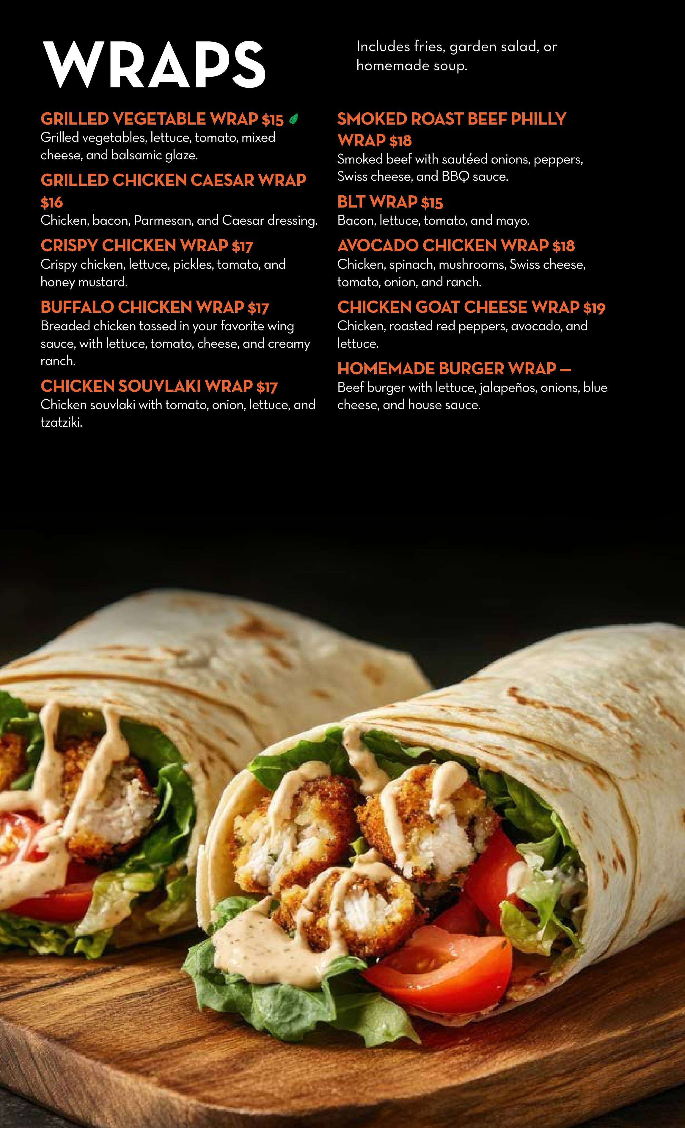 The Box Wings Lunch and Dinner Menu Page 7